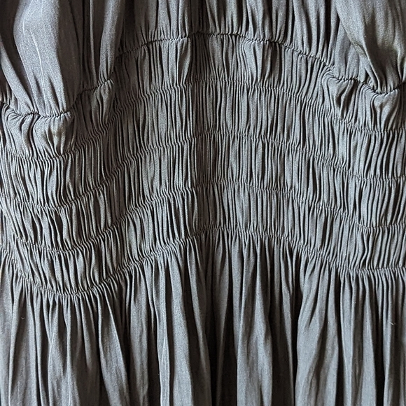 Ramy Brook Paris Silky Sleeveless Draped Mini Dress sz M in Black - Picture 13 of 15